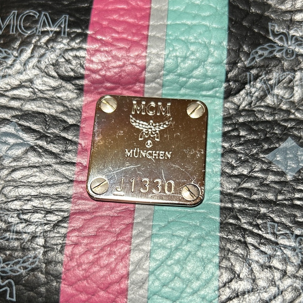 369. MCM Visetos Dog Bone Shopper Tote - Picture 2 of 12